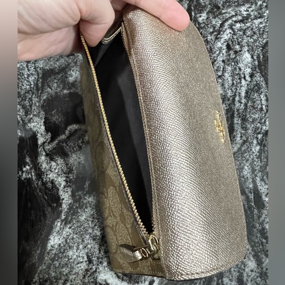 Coach Metallic and Brown Leather Wallet - Picture 6 of 6